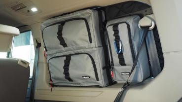 Felleisen Packtaschen T7 Multivan / California in grau - 4er Set für Fahrer- UND Beifahrerseite - langer Überhang